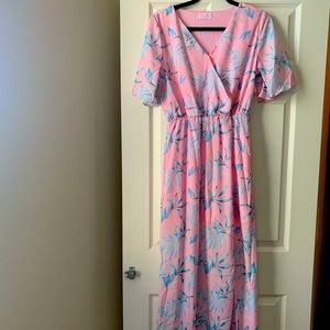 Under the Neon Palms Printed Maxi Wrap